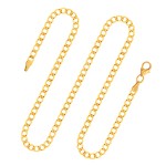 Goldkette als Panzerkette facettiert in Gelbgold 333 / 8K, 50 cm lang, 3,1 mm breit, Gewicht ca. 5.4 g.