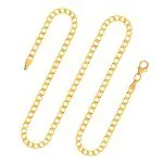 Goldkette als Panzerkette facettiert in Gelbgold 585 / 14K, 60 cm lang, 3,1 mm breit, Gewicht ca. 7.5 g.