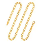 Goldkette als Panzerkette weit in Gelbgold 333 / 8K, 45 cm lang, 3,9 mm breit, Gewicht ca. 7 g.