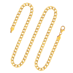 Goldkette als Panzerkette facettiert in Gelbgold 333 / 8K, 100 cm lang, 5 mm breit, Gewicht ca. 22.5 g.