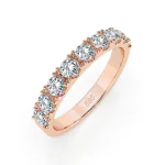 0,78 Karat Diamant Memoire Ring mit 9 Diamanten, Rotgold 585 / 14K, Weite 49 mm, Gewicht ca.