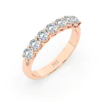 0,7 Karat Diamant Memoire Ring mit 7 Diamanten, Rotgold 585 / 14K, Weite 47 mm, Gewicht ca. 