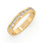 0,15 Karat Diamant Verlobungsring mit 19 Diamanten, Gelbgold 585 / 14K, Weite 49 mm, Gewicht ca. 2.8 g.