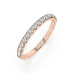 0,34 Karat Diamant Memoire Ring mit 17 Diamanten, Rotgold 585 / 14K, Weite 49 mm, Gewicht ca.