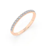 0,26 Karat Diamant Memoire Ring mit 17 Diamanten, Rotgold 585 / 14K, Weite 51 mm, Gewicht ca. 