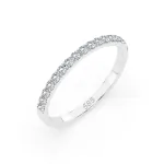 0,26 Karat Diamant Memoire Ring mit 17 Diamanten, Weißgold 585 / 14K, Weite 54 mm, Gewicht ca.