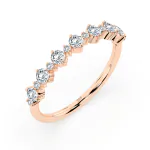 0,5 Karat Diamant Verlobungsring mit 15 Diamanten, Rotgold 585 / 14K, Weite 51 mm, Gewicht ca. 1.4 g.