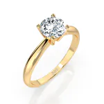 0,5 Karat Diamant Verlobungsring mit 1 Diamanten, Gelbgold 585 / 14K, Weite 54 mm, Gewicht ca. 1.9 g.