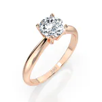 0,5 Karat Diamant Verlobungsring mit 1 Diamanten, Rotgold 585 / 14K, Weite 56 mm, Gewicht ca. 1.9 g.