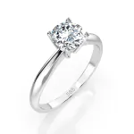 0,5 Karat Diamant Verlobungsring mit 1 Diamanten, Weißgold 585 / 14K, Weite 69 mm, Gewicht ca. 1.9 g.