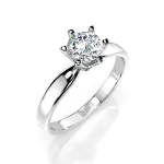 0,5 Karat Diamant Verlobungsring mit 1 Diamanten, Weißgold 585 / 14K, Weite 64 mm, Gewicht ca. 2.1 g.