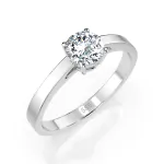 0,40 Karat Diamant Verlobungsring mit 1 Diamanten, Weißgold 585 / 14K, Weite 70 mm, Gewicht ca. 1.6 g.
