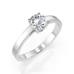 0,5 Karat Diamant Verlobungsring mit 1 Diamanten, Weißgold 585 / 14K, Weite 70 mm, Gewicht ca. 1.95 g.