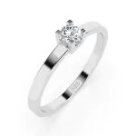 0,10 Karat Diamant Verlobungsring mit 1 Diamanten, Weißgold 585 / 14K, Weite 64 mm, Gewicht ca. 1.5 g.
