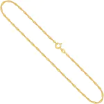 Goldkette als Singapurkette in Gelbgold 750 / 18 Karat, 38 cm lang, 2.9 mm breit, Gewicht ca. 6.5 g.