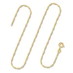 Goldkette als Singapurkette in Gelbgold 375 / 9 Karat, 75 cm lang, 1.2 mm breit, Gewicht ca. 2.1 g.
