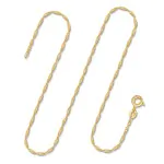 Goldkette als Singapurkette in Gelbgold 750 / 18K, 36 cm lang, 1,2 mm breit, Gewicht ca. 1.3 g.