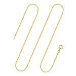 Goldkette als Venezianerkette in Gelbgold 375 / 9K, 45 cm lang, 1,2 mm breit, Gewicht ca. 3.5 g.