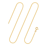 Goldkette als Venezianerkette in Gelbgold 585 / 14K, 50 cm lang, 1,2 mm breit, Gewicht ca. 4.9 g.