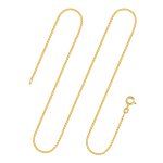 Goldkette als Venezianerkette in Gelbgold 585 / 14K, 60 cm lang, 1,2 mm breit, Gewicht ca. 6 g.