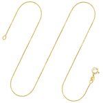 Goldkette als Venezianerkette in Gelbgold 333 / 8K, 45 cm lang, 0,6 mm breit, Gewicht ca. 1 g.