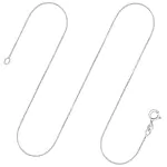 Goldkette als Venezianerkette in Weißgold 375 / 9K, 42 cm lang, 0,6 mm breit, Gewicht ca. 1 g.