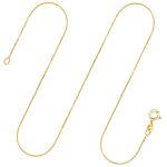 Goldkette als Venezianerkette in Gelbgold 750 / 18K, 80 cm lang, 0,7 mm breit, Gewicht ca. 3.8 g.