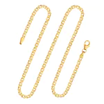 Goldkette als Zwillingspanzerkette in Gelbgold 375 / 9K, 50 cm lang, 2,9 mm breit, Gewicht ca. 4.9 g.