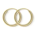 Goldene Creolen, Gelbgold in 1.3 mm rund