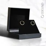 Ohrringe, Creolen, Gelbgold 375 / 9K, Außendurchmesser 15 mm, Breite 1.3 mm, Gewicht ca. 0.3 g.