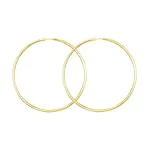 Ohrringe, Creolen, Gelbgold 585 / 14K, Außendurchmesser 60 mm, Breite 1.8 mm, Gewicht ca. 2.5 g
