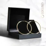 EDELIND Ohrringe, Creolen, Gelbgold 375 / 9K, Außendurchmesser 50 mm, Breite 2 mm, Gewicht ca. 1.7 g
