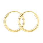 Ohrringe, Creolen, Gelbgold 750 / 18K, Außendurchmesser 20 mm, Breite 2 mm, Gewicht ca. 0.89 g