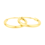 Ohrringe, Creolen, Gelbgold 750 / 18K, Außendurchmesser 20 mm, Breite 2 mm, Gewicht ca. 0.89 g