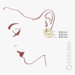 Ohrringe, Creolen, Gelbgold 333 / 8K, Außendurchmesser 20 mm, Breite 2.5 mm, Gewicht ca. 0.9 g