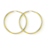 Goldene Creolen, Gelbgold in 2.5 mm mit flexiblem Verschuss
