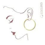 Ohrringe, Creolen, Gelbgold 585 / 14K, Außendurchmesser 60 mm, Breite 2.5 mm, Gewicht ca. 3.8 g