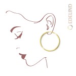 Ohrringe, Creolen, Gelbgold 333 / 8K, Außendurchmesser 60 mm, Breite 2.5 mm, Gewicht ca. 3.2 g