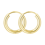 Goldene Creolen, Gelbgold in 2.5 mm eckig