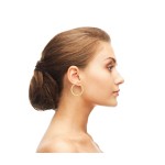 Ohrringe, Creolen, Gelbgold 585 / 14K, Außendurchmesser 30 mm, Breite 2.5 mm, Gewicht ca. 2.6 g