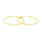 Goldene Creolen, Gelbgold in 2.5 mm rund mit Muster