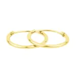 Goldene Creolen, Gelbgold in 2.5 mm eckig mit Muster