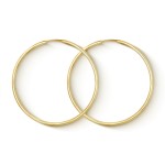 Ohrringe, Creolen, Gelbgold 750 / 18K, Außendurchmesser 50 mm, Breite 2 mm, Gewicht ca. 2.3 g