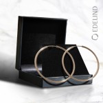 Ohrringe, Creolen, Gelbgold 585 / 14K, Außendurchmesser 60 mm, Breite 2 mm, Gewicht ca. 2.7 g