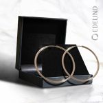 Ohrringe, Creolen, Gelbgold 333 / 8K, Außendurchmesser 60 mm, Breite 2 mm, Gewicht ca. 2.5 g