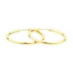 Ohrringe, Creolen, Gelbgold 333 / 8K, Außendurchmesser 40 mm, Breite 2.5 mm, Gewicht ca. 1.8 g