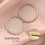 Ohrringe, Creolen, Gelbgold 333 / 8K, Außendurchmesser 25 mm, Breite 1.5 mm, Gewicht ca. 0.7 g