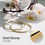 Ohrringe, Creolen, Gelbgold 333 / 8K, Außendurchmesser 60 mm, Breite 2 mm, Gewicht ca. 2.5 g