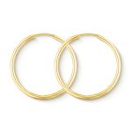 Ohrringe, Creolen, Gelbgold 333 / 8K, Außendurchmesser 30 mm, Breite 2 mm, Gewicht ca. 1 g