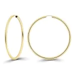 Ohrringe, Creolen, Gelbgold 333 / 8K, Außendurchmesser 50 mm, Breite 2.5 mm, Gewicht ca. 2.5 g